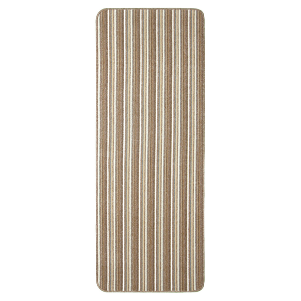 Washable non‑slip hallway runner in modern striped design