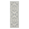 “Traditional washable hallway runner with distressed diamond pattern and non‑slip backing”