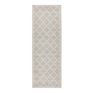 “Washable Château hallway runner in neutral tones with non‑slip backing”