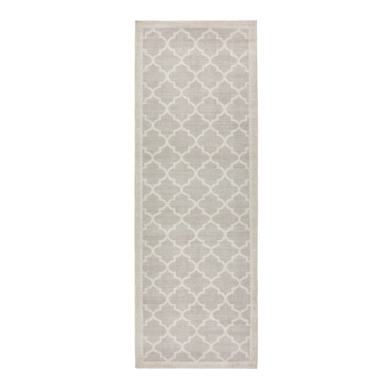 “Washable Château hallway runner in neutral tones with non‑slip backing”