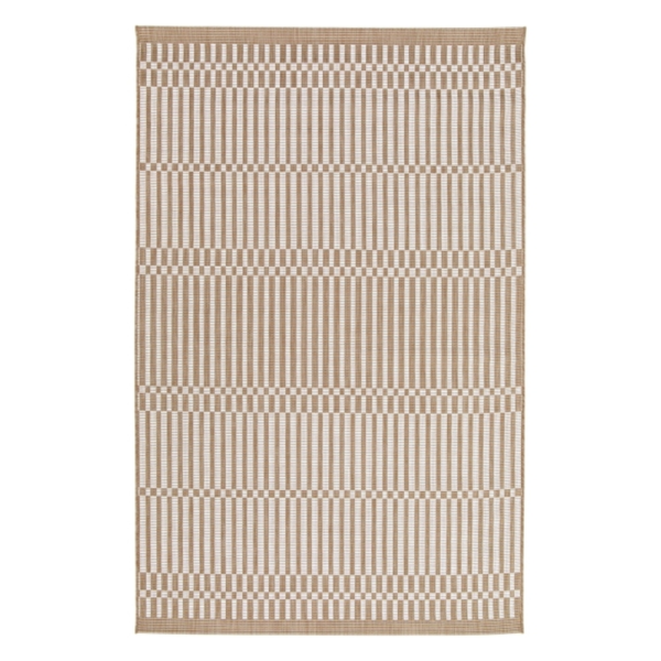 warm natural‑shade flatweave rug with gentle texture for modern spaces