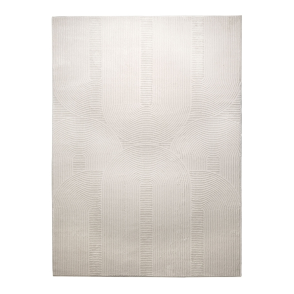 Atelier Arches Ivory rug with soft sculpted arches and warm ivory shading