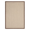 Sisal Bouclé Mocha rug with warm mocha tones and a structured bordered finish