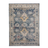 Lightly distressed rug for open‑plan spaces