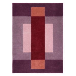 Origins Sienna Block rug with warm sienna colour‑blocked geometric pattern.