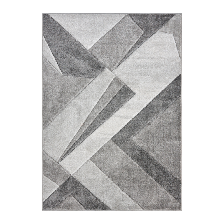 Orbit Lumen Grey rug with soft grey tones and a subtle textured pattern, styled in a modern interior.