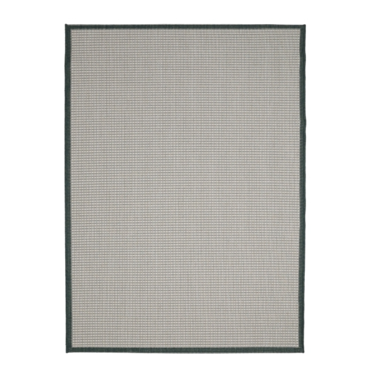 low profile natural border rug suitable for busy indoor and outdoor spaces