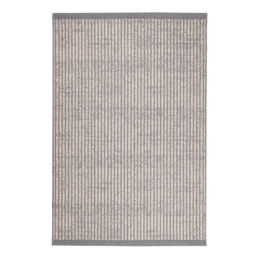 indoor outdoor rug in deep navy with subtle hatch detailing