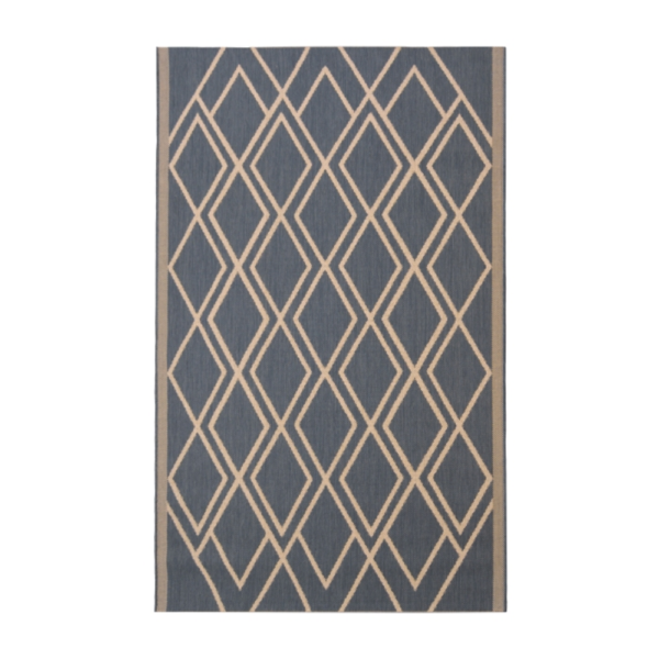 low profile silver patterned rug ideal for busy walkways