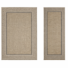 Neutral beige flatweave rug with matching runner