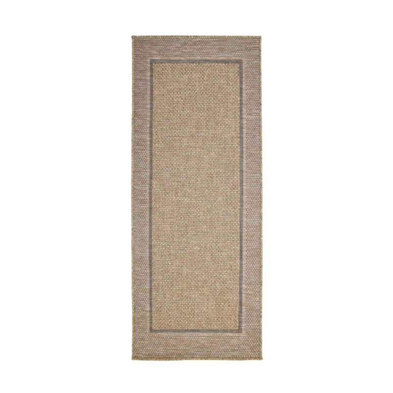 latte coloured indoor outdoor runner displayed on white background