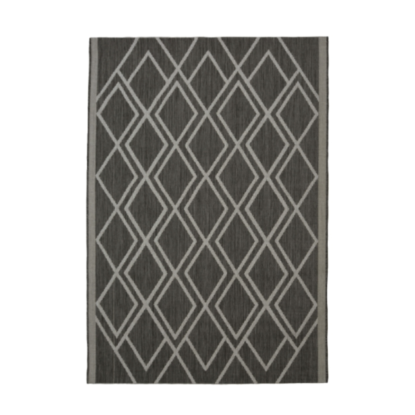 light grey rug designed for indoor and outdoor living