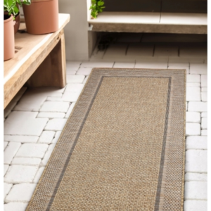 low profile bordered runner ideal for hallways kitchens and porches
